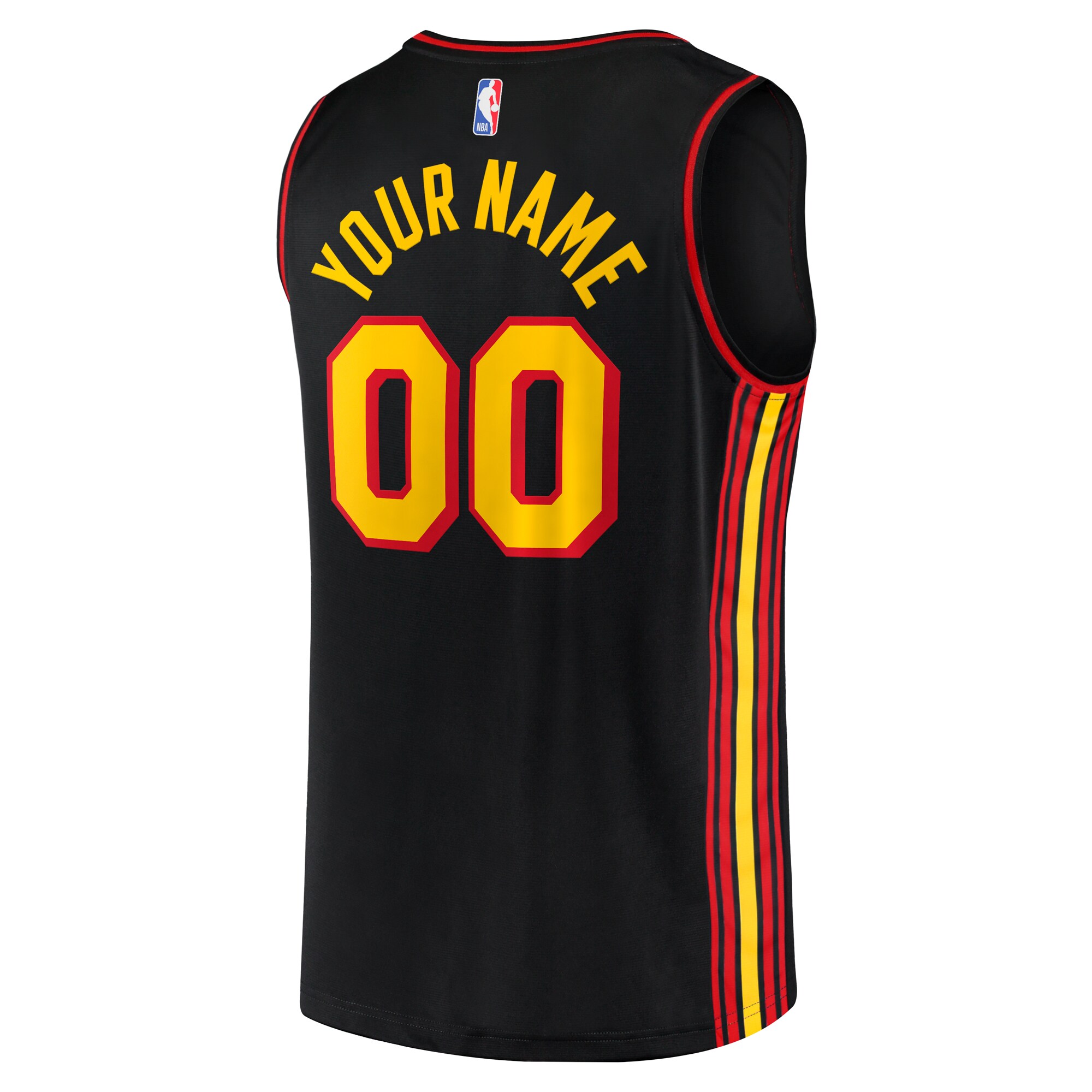 Nicesnkpro Atlanta Hawks Fanatics Youth Fast Break Replica Custom Jersey - Statement Edition - Black - Image 3