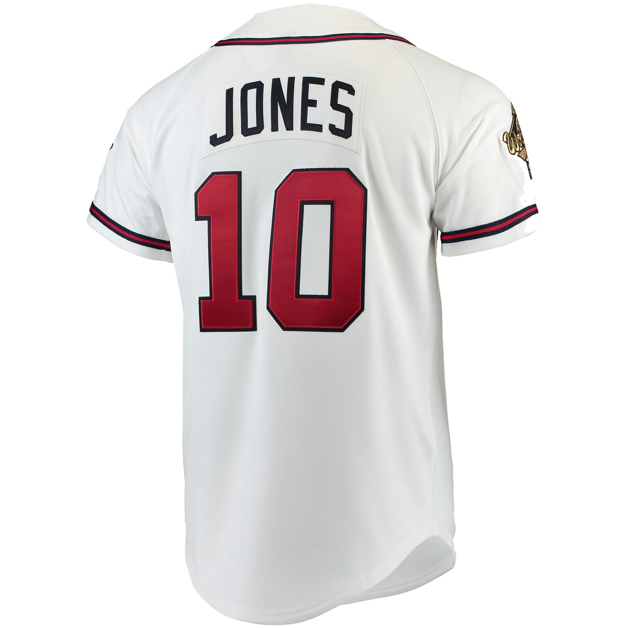 nicesnkpro Chipper Jones Atlanta Braves Mitchell Ness Authentic Jersey - White - Image 3