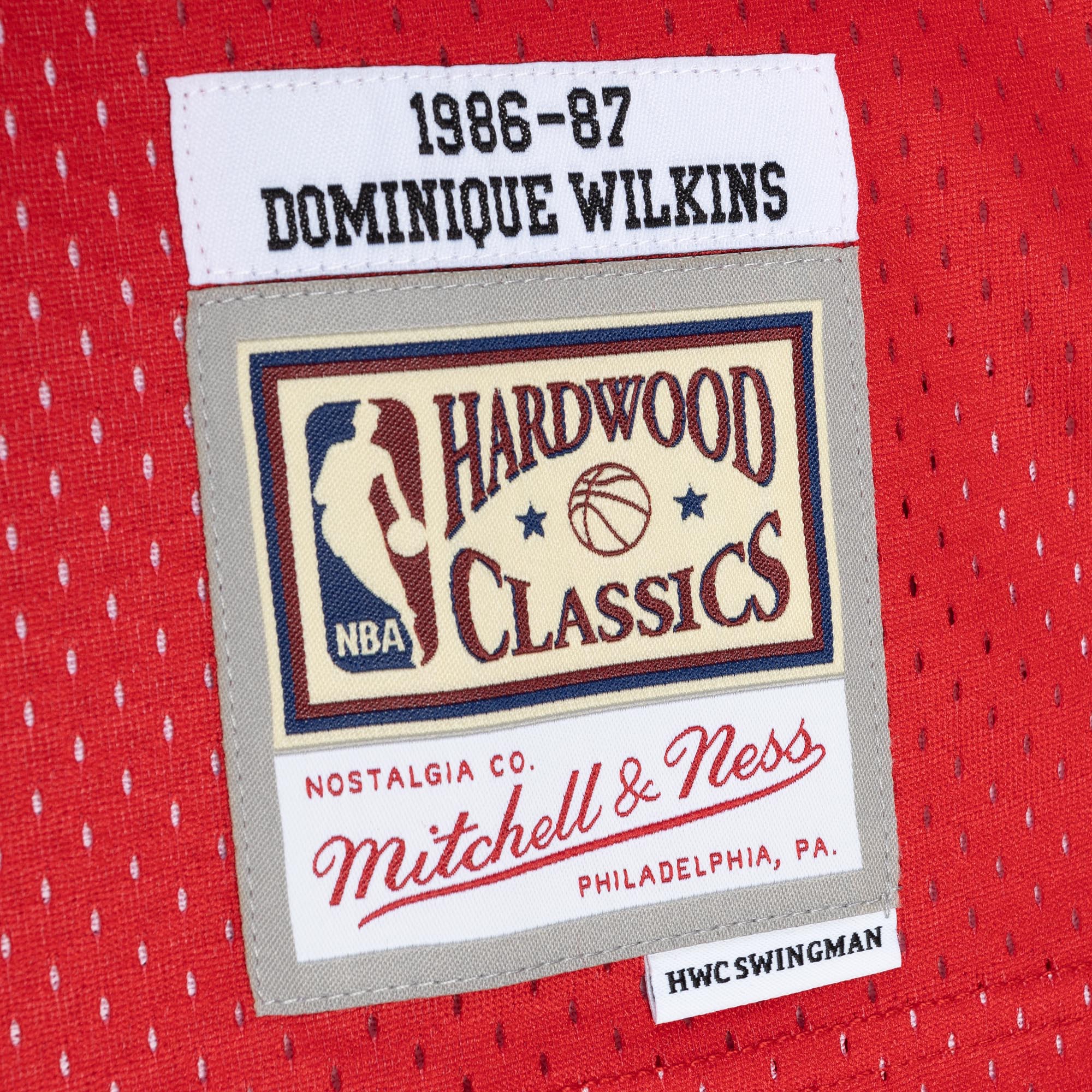 Nicesnkpro Dominique Wilkins Atlanta Hawks Mitchell Ness Hardwood Classics 1986/87 Split Swingman Jersey - Yellow/Red - Image 4