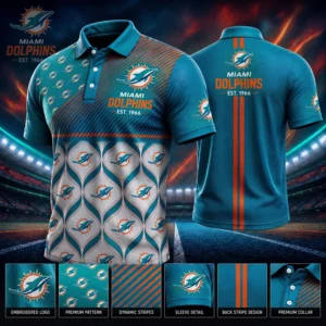 Limited Edition – Customized NFL Miami Dolphins Polo Shirt