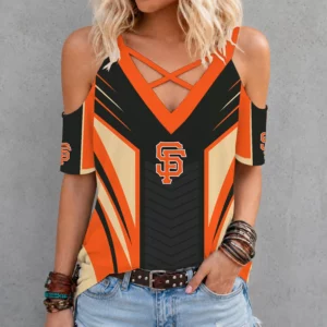 Limited Edition – Customized MLB San Francisco Giants Criss Cross V-Neck Top