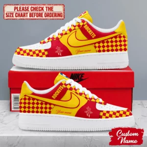 Limited Edition – Customized NBA Houston Rockets Af1 Sneakers