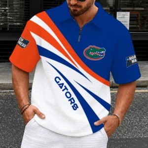 Limited Edition – Customized NCAA Florida Gators Quarter-Zip Polo Shirt