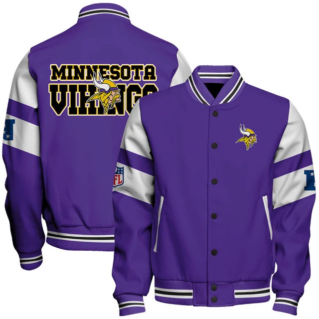 Limited Edition – Customized NFL Minnesota Vikings Satin Varsity & Baseball Jacket