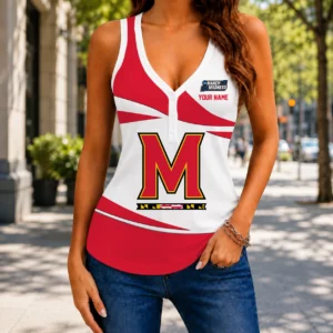 Limited Edition – Customized NCAA Maryland Terrapins Women’s V-Neck Tank Top