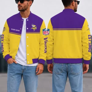 Limited Edition – Customized NFL Minnesota Vikings Satin Varsity & Baseball Jacket