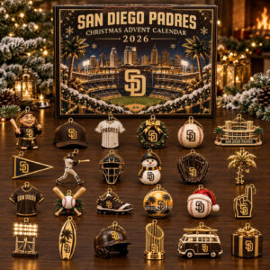 San Diego Padres Christmas Advent Calendar Padres Christmas Ornaments Sport Gifts
