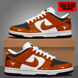 Limited Edition – Customized NCAA Texas Longhorns Dunk Low Shoes