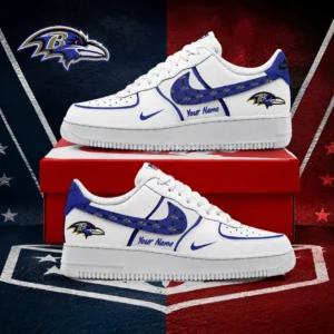 Limited Edition – Customized NFL Baltimore Ravens Af1 Shoes