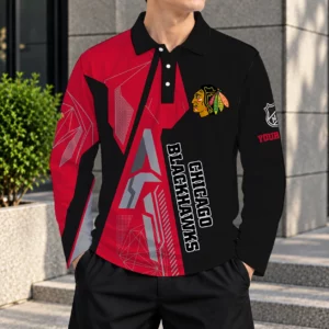 Limited Edition – Customized NHL Chicago Blackhawks Men Long Sleeve Polo