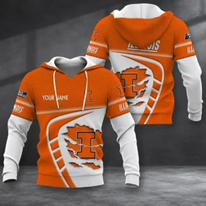 Limited Edition – Customized NCAA Illinois Fighting Illini T-Shirt, Polo Shirt, Zip Polo Shirt, Sweatshirt, Hoodie & Zip Hoodie
