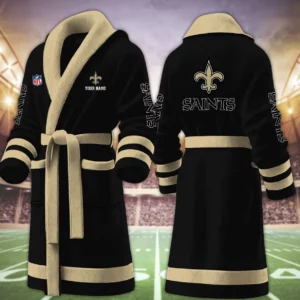 Limited Edition – Customized NFL New Orleans Saints Multicolor Fleece Bathrobe