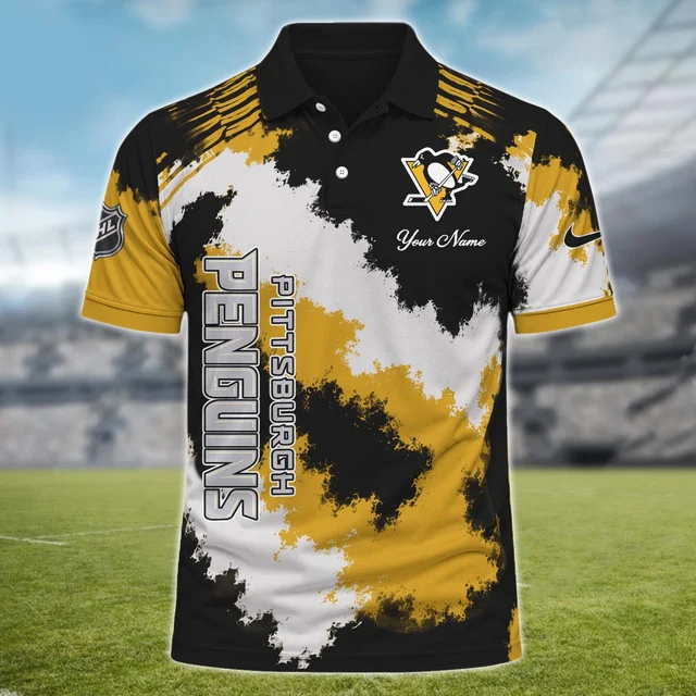 Limited Edition – Customized NHL Pittsburgh Penguins Polo Shirt - Image 2
