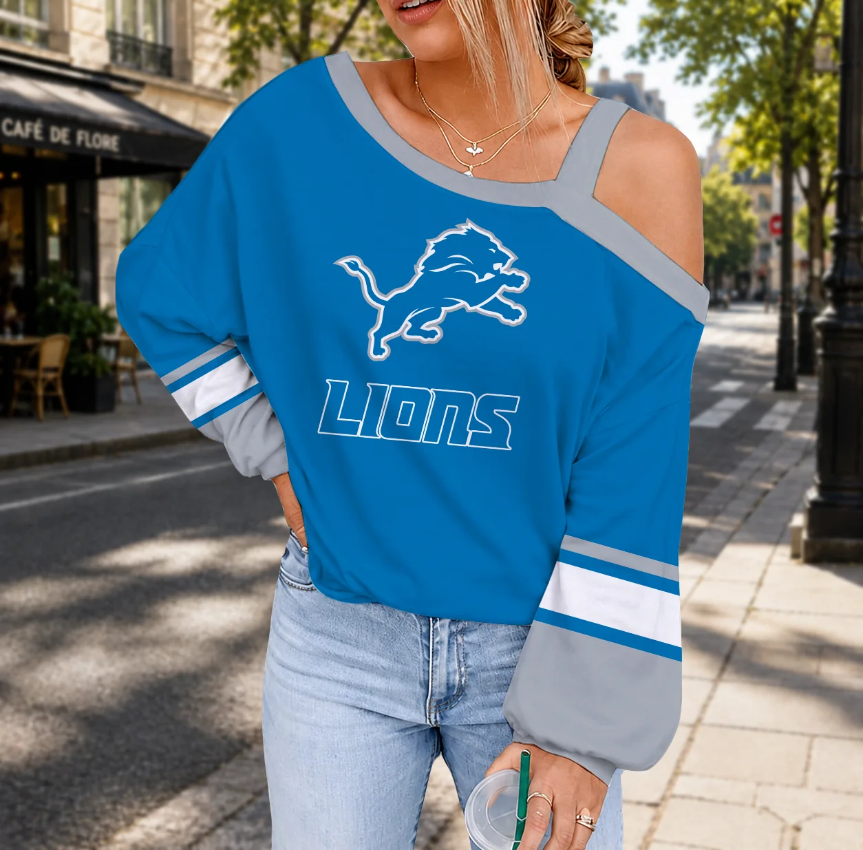 Limited Edition – Customized NFL Detroit Lions Drop Shoulder Sweatshirt
