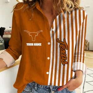 Limited Edition – Customized NCAA Texas Longhorns Women Casual Shirt For Fan