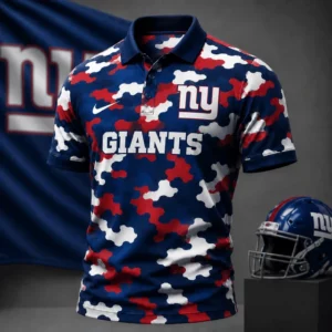 Limited Edition – Customized NFL New York Giants Camo Polo Shirt