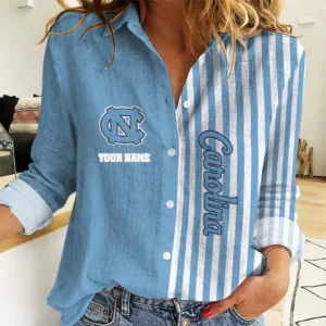 Limited Edition – Customized NCAA North Carolina Tar Heels Women Casual Shirt For Fan