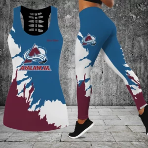 Limited Edition – Customized NHL Colorado Avalanche Hollow Tank Top & Leggings Set