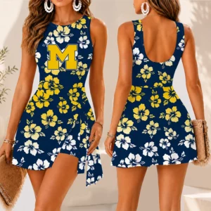 Limited Edition – Customized Ncaa Michigan Wolverines Women’s Summer Skort Dress