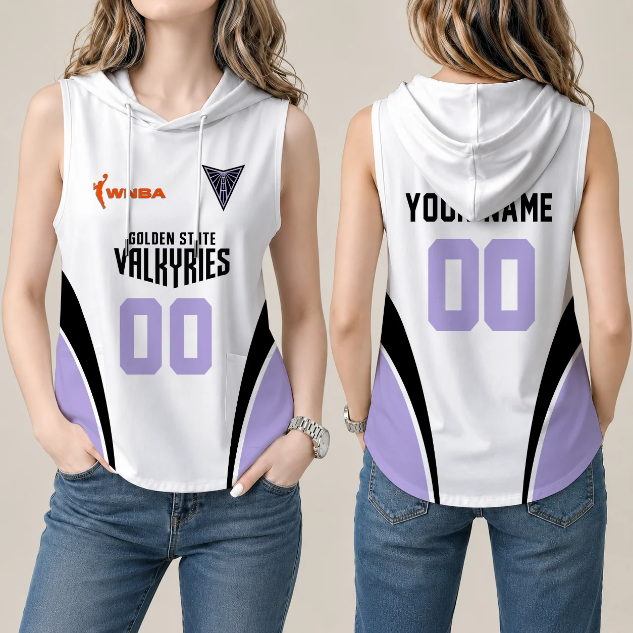 Limited Edition – Customized WNBA Golden State Valkyries Women’s Sleeveless Hooded Pocket Tank Top