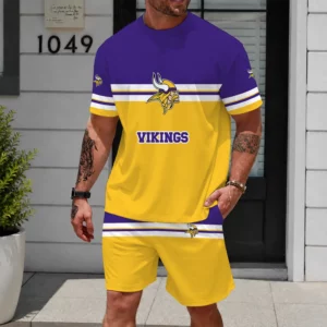 Limited Edition -customized NFL Minnesota Vikings Unisex T-Shirt & Shorts Set