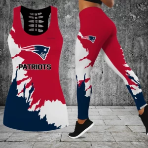 Limited Edition – Customized NFL New England Patriots Hollow Tank Top & Leggings Set