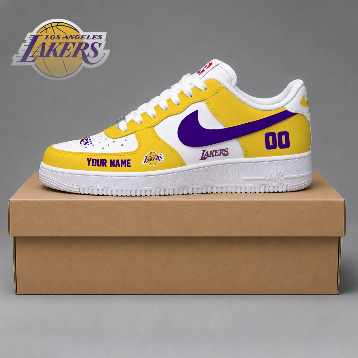 Limited Edition – Customized NBA Los Angeles Lakers Af1 Sneakers