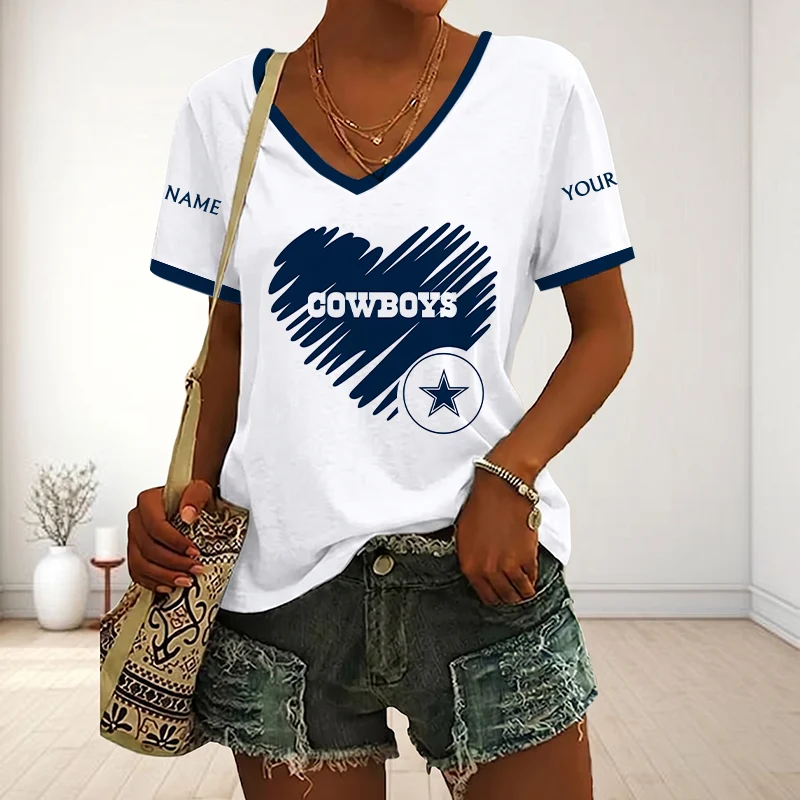 Limited Edition – Customized NFL Dallas Cowboys V-Neck Female Shirt