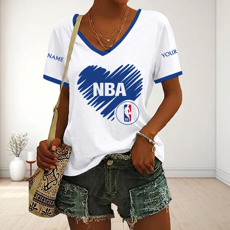 Limited Edition – Customized NBA National Basketball Association V-Neck Female Shirt