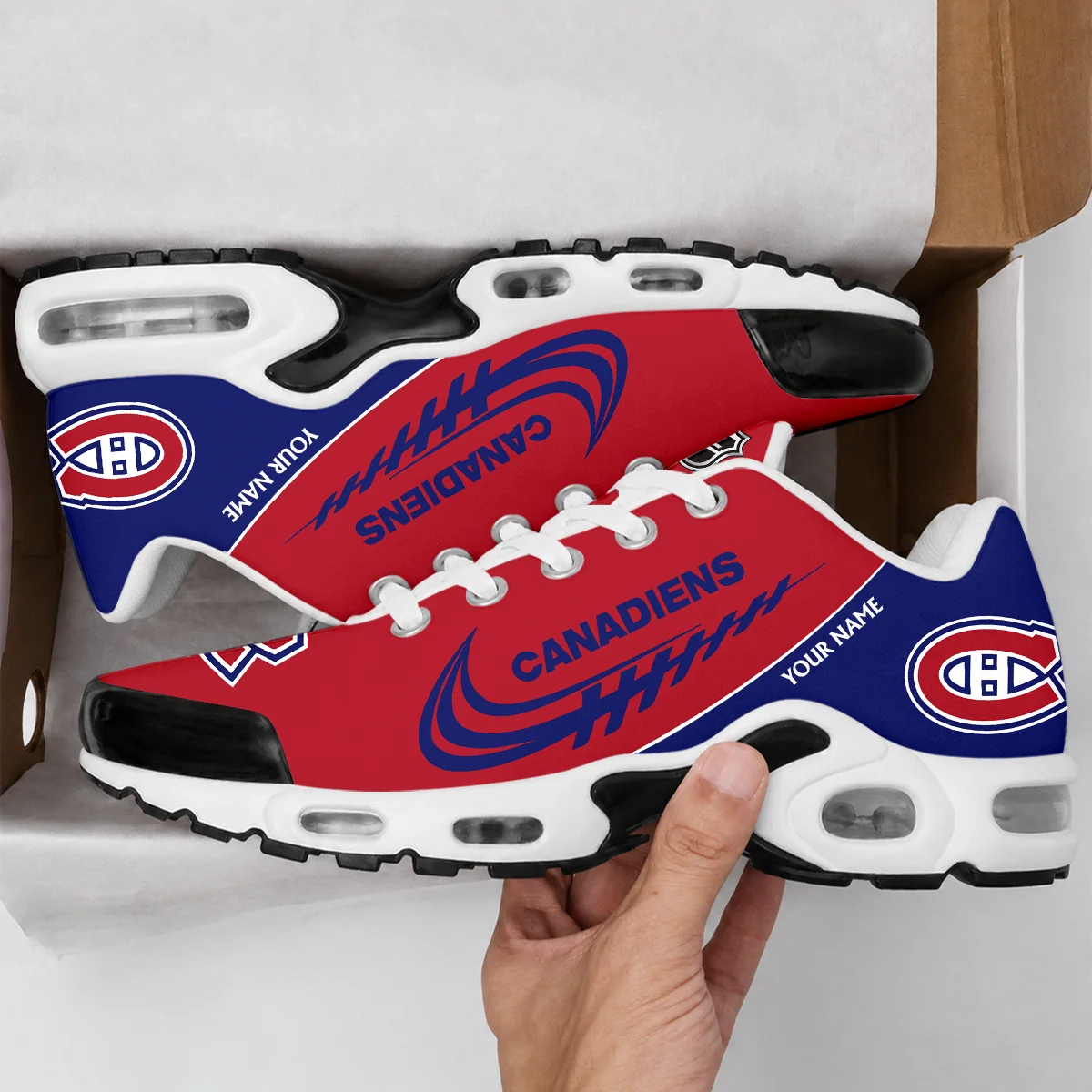 Limited Edition – Customized NHL Montreal Canadiens Air Max Plus Sneakers