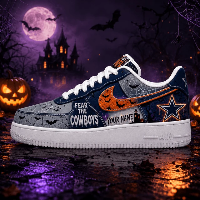 Limited Edition – Customized NFL Dallas Cowboys Halloween Air force 1 Shoes