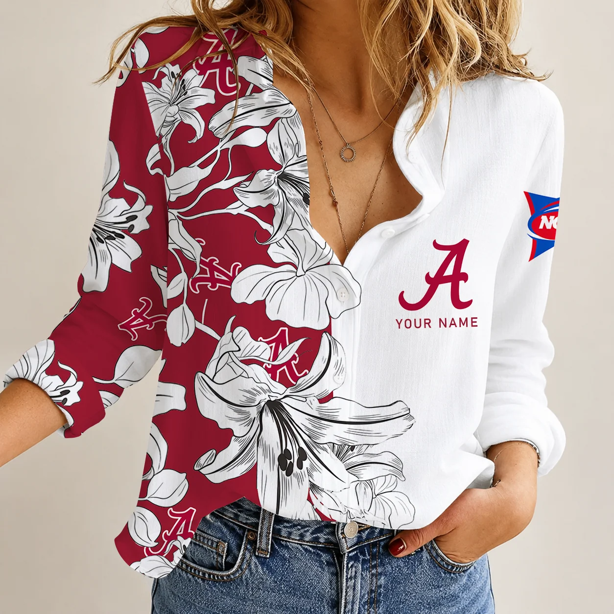 Limited Edition – Customized NCAA Alabama Crimson Tide Women Casual Shirt