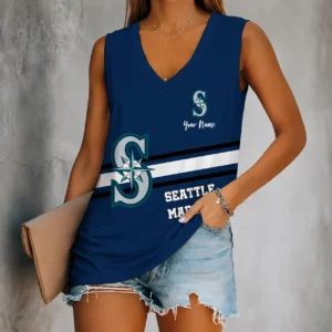 Limited Edition – Customized MLB Seattle Mariners Women’s V-Neck Tank Top