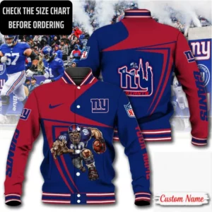 Limited Edition – Customized NFL New York Giants Satin Varsity & Baseball Jacket