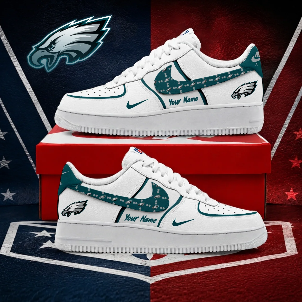 Limited Edition – Customized NFL Philadelphia Eagles Af1 Shoes