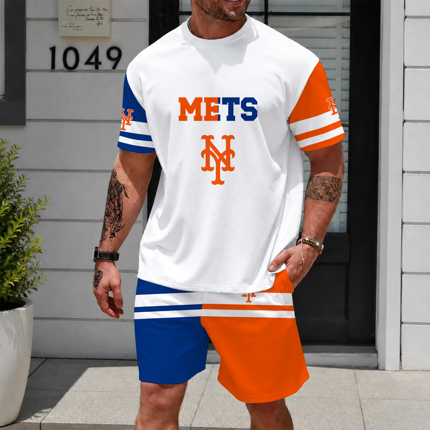 Limited Edition – Customized MLB New York Mets Unisex T-Shirt & Shorts Set