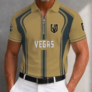 Limited Edition – Customized NHL Vegas Golden Knights Zipper Polo Shirt