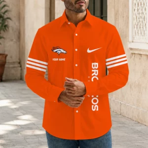 Limited Edition – Customized NFL Denver Broncos Men’s Long Sleeve Button-Up Shirt