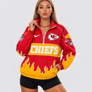 Limited Edition – Customized NFL Kansas City Chiefs V-Neck Zipper Sweatshirt Jacket