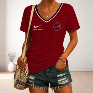 Limited Edition – Customized NCAA South Carolina Gamecocks V-Neck Female Shirt