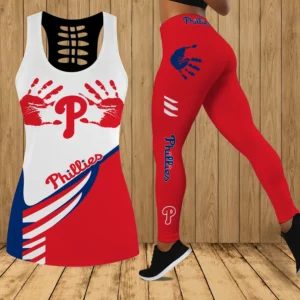Limited Edition – Customized MLB Philadelphia Phillies Hollow Tank Top & Leggings Set