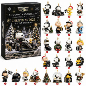 Snoopy x Cadillac Formula 1 Christmas Advent Calendar 2026 Snoopy Christmas Countdown