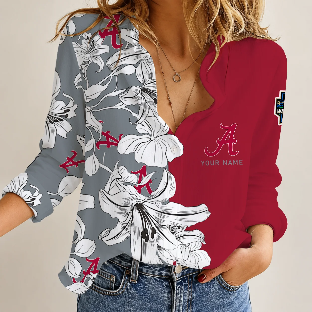 Limited Edition – Customized NCAA Alabama Crimson Tide Women Casual Shirt