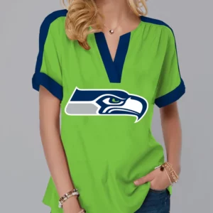 Limited Edition – Customized NFL Seattle Seahawks V-Neck Female Shirt