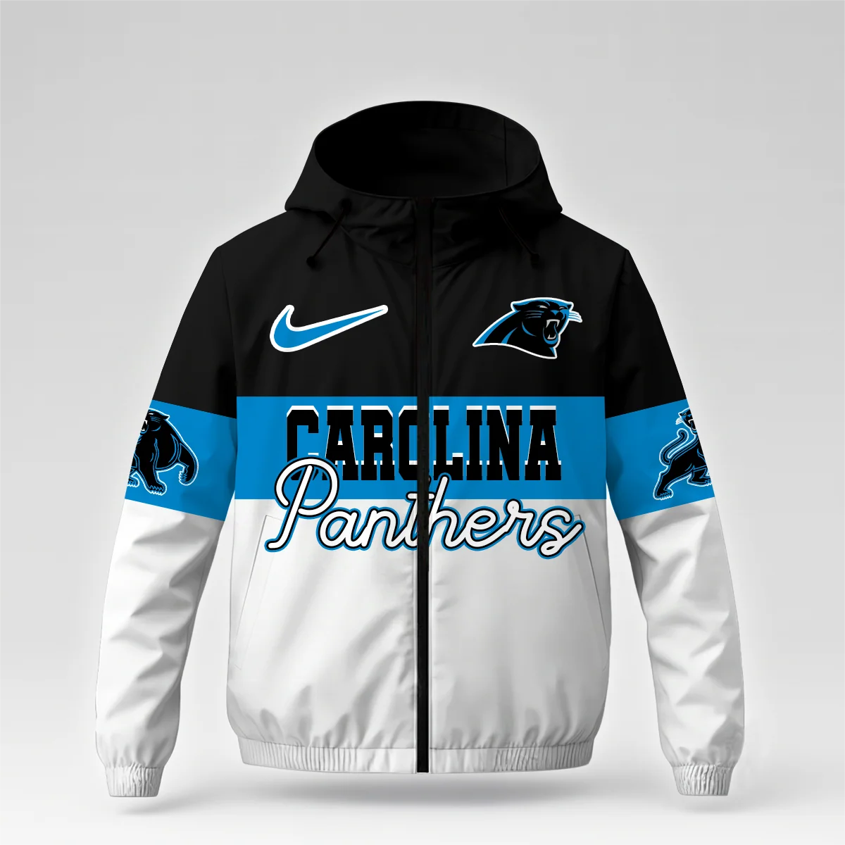 Limited Edition – Customized NFL Carolina Panthers Windbreaker Jacket - Image 3