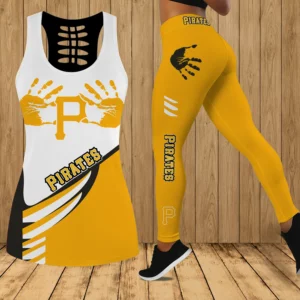 Limited Edition – Customized MLB Pittsburgh Pirates Hollow Tank Top & Leggings Set
