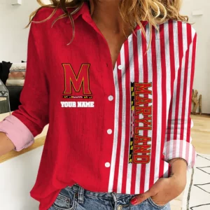 Limited Edition – Customized NCAA Maryland Terrapins Women Casual Shirt For Fan