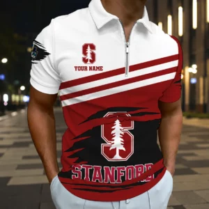 Limited Edition – Customized NCAA Stanford Cardinal Zip Polo Shirt