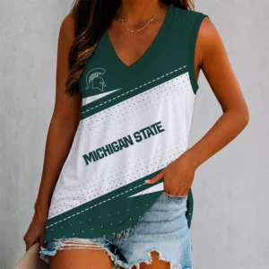 Limited Edition – Customized NCAAhigan State Spartans Women’s V-Neck Tank Top