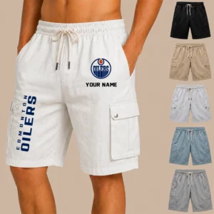 Limited Edition – Customized NHL Edmonton Oilers Men’s Drawstring Cargo Shorts